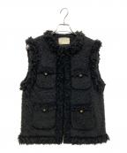 ）の古着「シャギーツイードベスト」｜ブラック