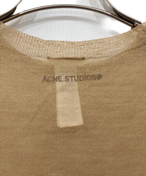 Acne studios（アクネ ストゥディオズ）ACNE STUDIOS (アクネ ストゥディオス) シアーニットTシャツ ベージュ サイズ:Sの古着・服飾アイテム