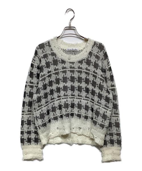 Acne studios（アクネ ストゥディオス）Acne studios (アクネ ストゥディオス) ウールブレンドニット　FN-WN-KNIT000623 A60462 ホワイト サイズ:XXSの古着・服飾アイテム