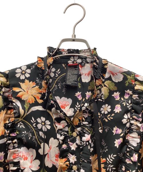 DOUBLE STANDARD CLOTHING（ダブルスタンダードクロージング）DOUBLE STANDARD CLOTHING (ダブルスタンダードクロージング) フラワープリントブラウス ブラック サイズ:SIZE 38の古着・服飾アイテム
