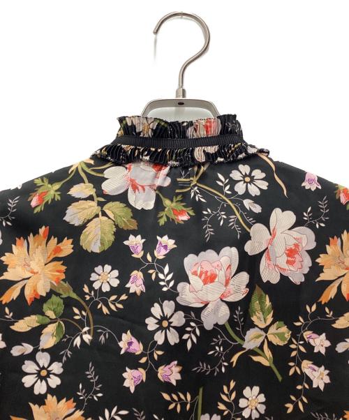 DOUBLE STANDARD CLOTHING（ダブルスタンダードクロージング）DOUBLE STANDARD CLOTHING (ダブルスタンダードクロージング) フラワープリントブラウス ブラック サイズ:SIZE 38の古着・服飾アイテム