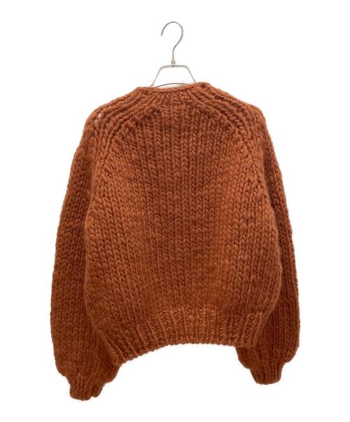 NOWOS（ノーウォス）NOWOS (ノーウォス) ローゲージニットカーディガン オレンジ サイズ:FREEの古着・服飾アイテム