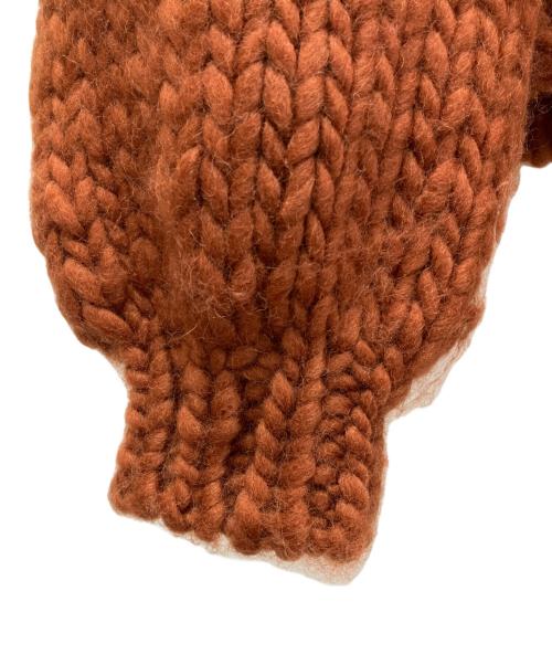 NOWOS（ノーウォス）NOWOS (ノーウォス) ローゲージニットカーディガン オレンジ サイズ:FREEの古着・服飾アイテム