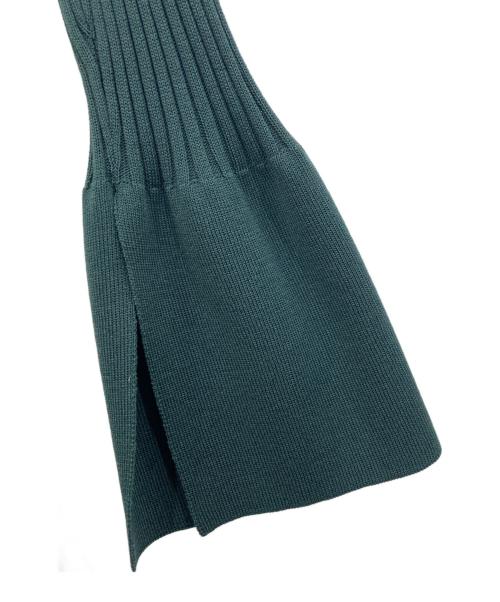 HER LIP TO（ハーリップトゥ）HER LIP TO (ハーリップトゥ) Navona Ribbed Knit Flare Dress グリーン サイズ:S 未使用品の古着・服飾アイテム
