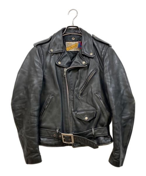PERFECTO by Schott（パーフェクト バイ ショット）PERFECTO by Schott (パーフェクト バイ ショット) レザーライダースジャケット ブラック サイズ:34の古着・服飾アイテム