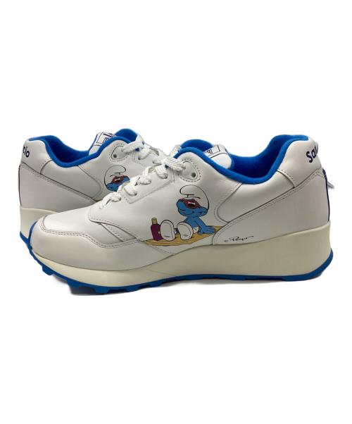 Sangacio（サンガッチョ）Sangacio (サンガッチョ) BE『スマーフ』SUMMER VACATION　ローカットスニーカー ホワイト×ブルー サイズ:US6.5 未使用品の古着・服飾アイテム