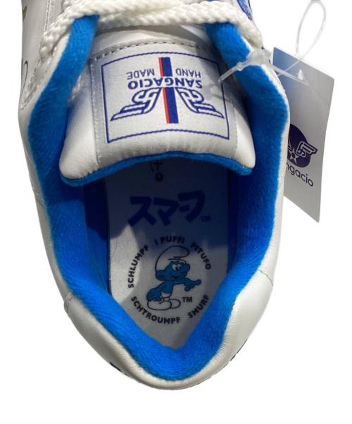 Sangacio（サンガッチョ）Sangacio (サンガッチョ) BE『スマーフ』SUMMER VACATION　ローカットスニーカー ホワイト×ブルー サイズ:US6.5 未使用品の古着・服飾アイテム