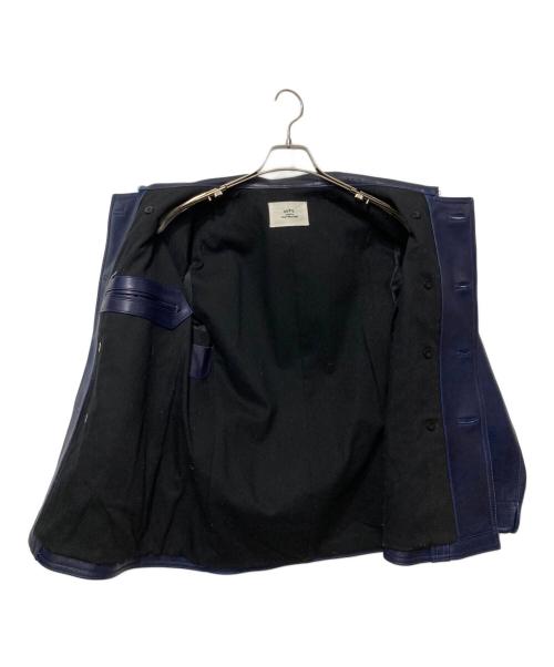 OUTIL（ウティ）OUTIL (ウティ) ダブルブレスチレザージャケット ブルーの古着・服飾アイテム