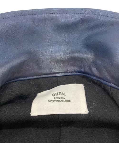 OUTIL（ウティ）OUTIL (ウティ) ダブルブレスチレザージャケット ブルーの古着・服飾アイテム