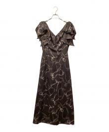 Snidel（スナイデル）の古着「リボンスリーブデザインワンピース」｜ブラウン