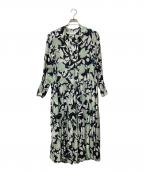 christian wijnants×TOMORROW LANDクリスチャン ワイナンツ×トゥモローランド）の古着「DASHAK フラワープリントティアードロングワンピース」｜ブラック