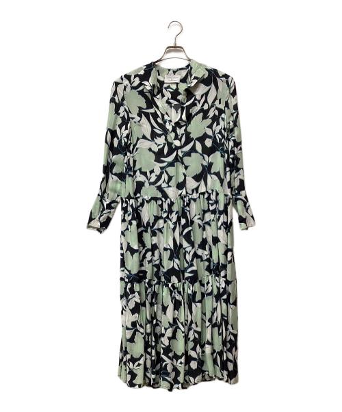 christian wijnants（クリスチャン ワイナンツ）christian wijnants (クリスチャン ワイナンツ) TOMORROW LAND (トゥモローランド) DASHAK フラワープリントティアードロングワンピース ブラック サイズ:34の古着・服飾アイテム