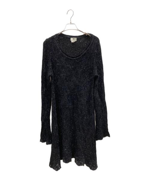 DRIES VAN NOTEN（ドリスヴァンノッテン）DRIES VAN NOTEN (ドリスヴァンノッテン) ラメニットワンピース ブラック サイズ:Mの古着・服飾アイテム