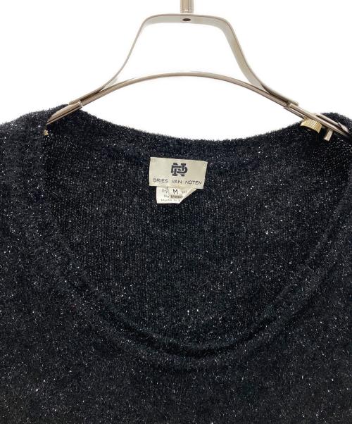 DRIES VAN NOTEN（ドリスヴァンノッテン）DRIES VAN NOTEN (ドリスヴァンノッテン) ラメニットワンピース ブラック サイズ:Mの古着・服飾アイテム