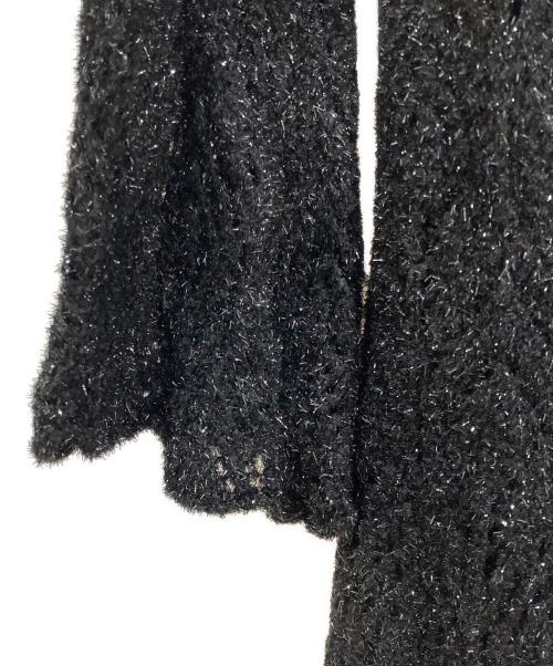 DRIES VAN NOTEN（ドリスヴァンノッテン）DRIES VAN NOTEN (ドリスヴァンノッテン) ラメニットワンピース ブラック サイズ:Mの古着・服飾アイテム