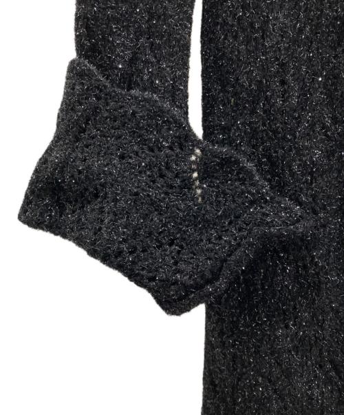 DRIES VAN NOTEN（ドリスヴァンノッテン）DRIES VAN NOTEN (ドリスヴァンノッテン) ラメニットワンピース ブラック サイズ:Mの古着・服飾アイテム