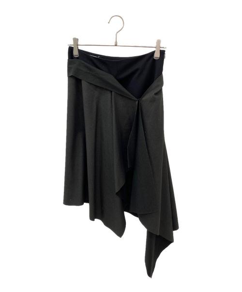 Maison Martin Margiela（メゾンマルタンマルジェラ）Maison Martin Margiela (メゾンマルタンマルジェラ) アシンメトリースカート グレー サイズ:40の古着・服飾アイテム
