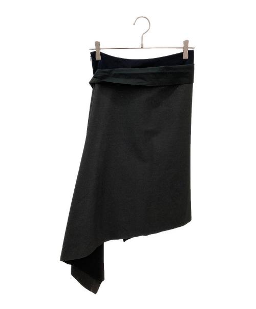 Maison Martin Margiela（メゾンマルタンマルジェラ）Maison Martin Margiela (メゾンマルタンマルジェラ) アシンメトリースカート グレー サイズ:40の古着・服飾アイテム