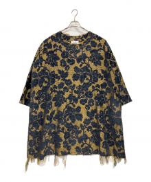 HACHE（アッシュ）の古着「ジャガードワンピース」｜ネイビー