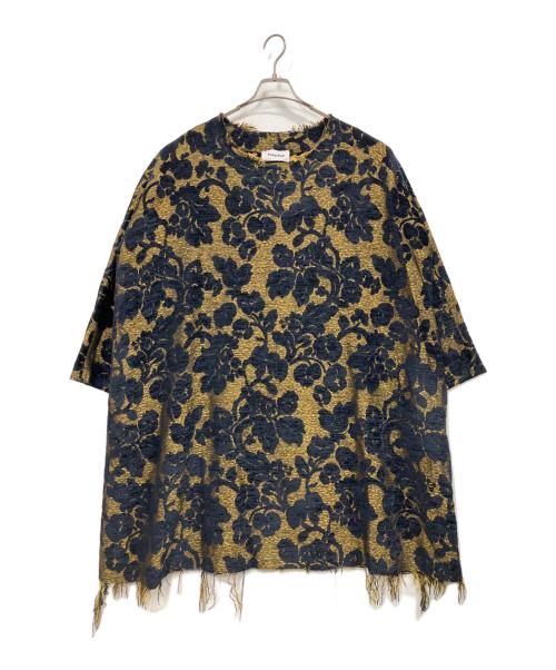 HACHE（アッシュ）HACHE (アッシュ) ジャガードワンピース ネイビー サイズ:42の古着・服飾アイテム