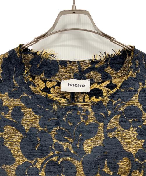 HACHE（アッシュ）HACHE (アッシュ) ジャガードワンピース ネイビー サイズ:42の古着・服飾アイテム