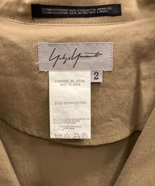 YOHJI YAMAMOTO（ヨウジヤマモト）YOHJI YAMAMOTO (ヨウジヤマモト) ボタンレステーラードジャケット ベージュ サイズ:2の古着・服飾アイテム