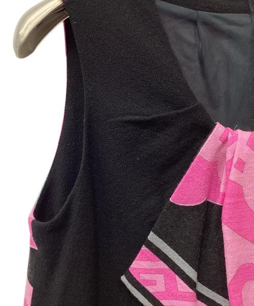 LAONARD（レオナード）LAONARD (レオナード) 総柄ノースリーブワンピース ピンク サイズ:36の古着・服飾アイテム