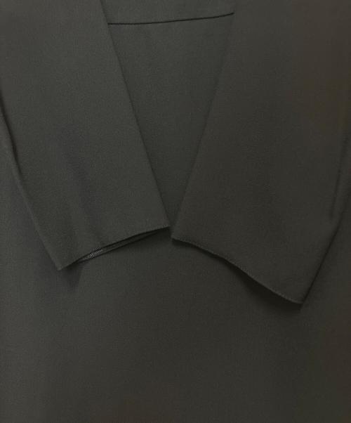 RED VALENTINO（レッドヴァレンティノ）RED VALENTINO (レッドヴァレンティノ) クレープアンバースサテン ドレス リボン ブラック サイズ:38の古着・服飾アイテム