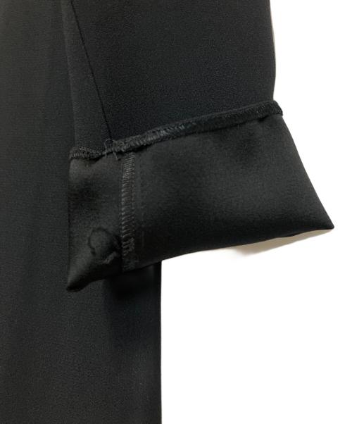 RED VALENTINO（レッドヴァレンティノ）RED VALENTINO (レッドヴァレンティノ) クレープアンバースサテン ドレス リボン ブラック サイズ:38の古着・服飾アイテム