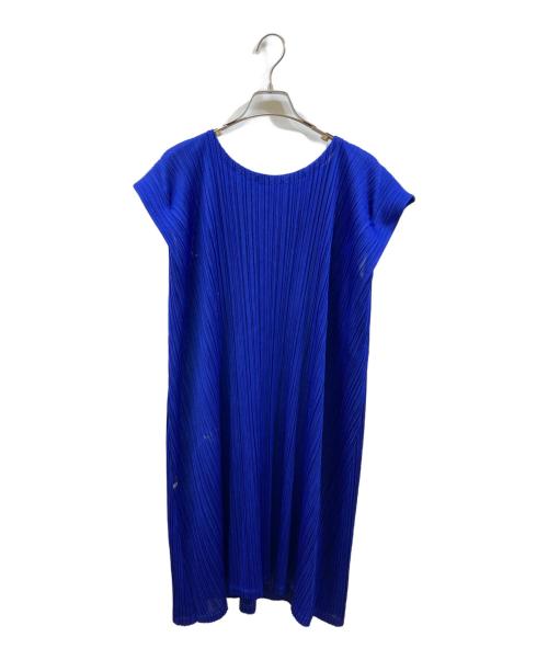 PLEATS PLEASE（プリーツプリーズ）PLEATS PLEASE (プリーツプリーズ) プリーツワンピース ブルー サイズ:3の古着・服飾アイテム