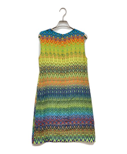 missoni（ミッソーニ）missoni (ミッソーニ) シルク総柄ノースリーブワンピース マルチカラー サイズ:40の古着・服飾アイテム