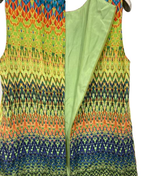 missoni（ミッソーニ）missoni (ミッソーニ) シルク総柄ノースリーブワンピース マルチカラー サイズ:40の古着・服飾アイテム