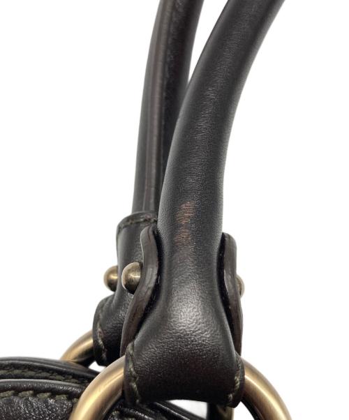 Salvatore Ferragamo（サルヴァトーレ フェラガモ）Salvatore Ferragamo (サルヴァトーレ フェラガモ) ファー切替 ガンチーニレザー バッグ ブラウンの古着・服飾アイテム