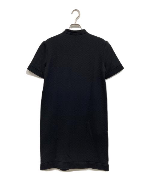 GUCCI（グッチ）GUCCI (グッチ) ハーフジップワッフル半袖ワンピース ブラック サイズ:Mの古着・服飾アイテム