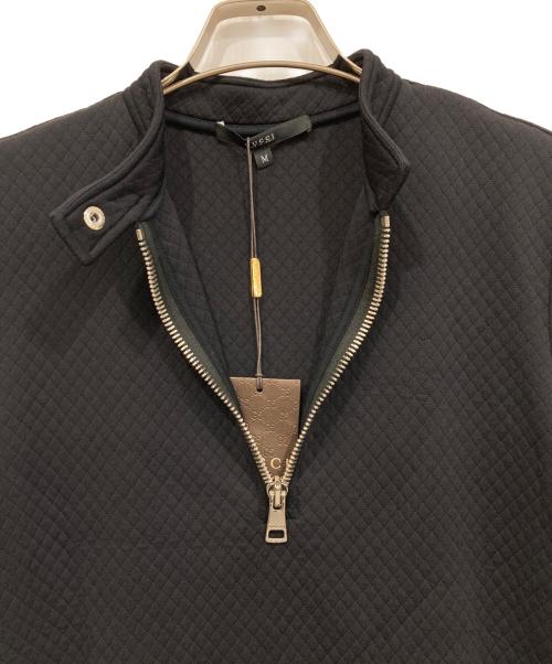 GUCCI（グッチ）GUCCI (グッチ) ハーフジップワッフル半袖ワンピース ブラック サイズ:Mの古着・服飾アイテム