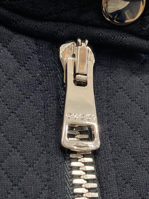 GUCCI（グッチ）GUCCI (グッチ) ハーフジップワッフル半袖ワンピース ブラック サイズ:Mの古着・服飾アイテム