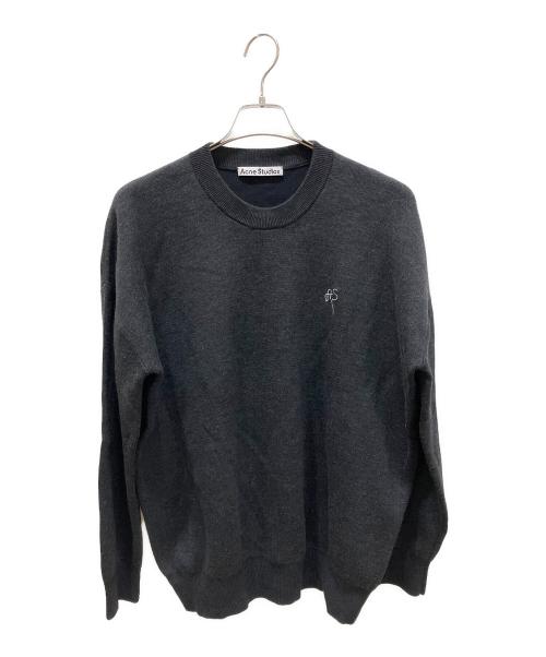 Acne studios（アクネ ストゥディオス）Acne studios (アクネ ストゥディオス) CREW NECK SWEATER グレー サイズ:XSの古着・服飾アイテム