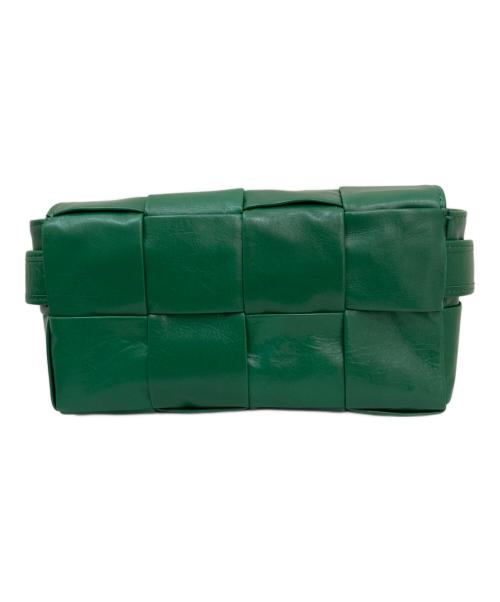 BOTTEGA VENETA（ボッテガベネタ）BOTTEGA VENETA (ボッテガベネタ) マキシ イントレチャート カセット ベルトバッグ グリーンの古着・服飾アイテム