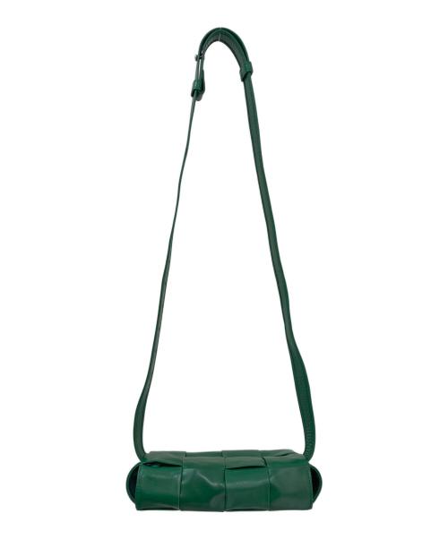 BOTTEGA VENETA（ボッテガベネタ）BOTTEGA VENETA (ボッテガベネタ) マキシ イントレチャート カセット ベルトバッグ グリーンの古着・服飾アイテム