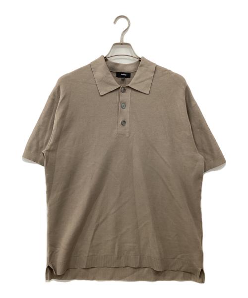 theory（セオリー）theory (セオリー) ニットポロシャツ ベージュ サイズ:Mの古着・服飾アイテム