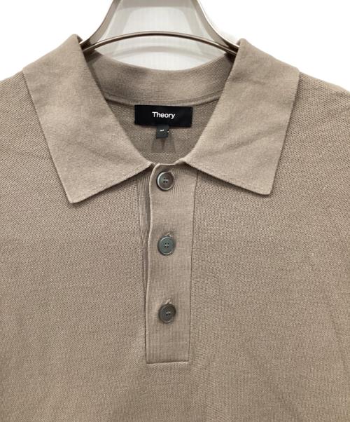 theory（セオリー）theory (セオリー) ニットポロシャツ ベージュ サイズ:Mの古着・服飾アイテム