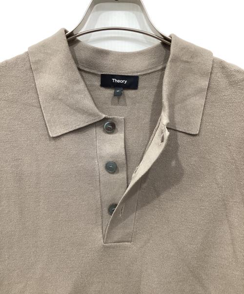 theory（セオリー）theory (セオリー) ニットポロシャツ ベージュ サイズ:Mの古着・服飾アイテム