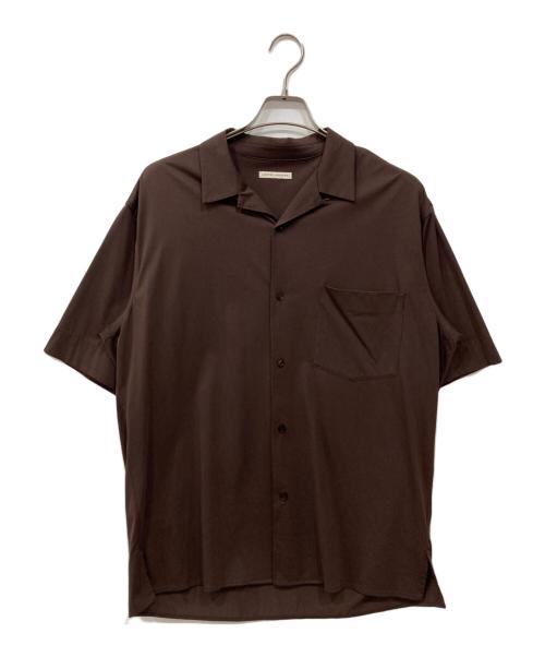 UNITED ARROWS（ユナイテッドアローズ）UNITED ARROWS (ユナイテッドアローズ) スムース オープンカラーシャツ ブラウン サイズ:Lの古着・服飾アイテム