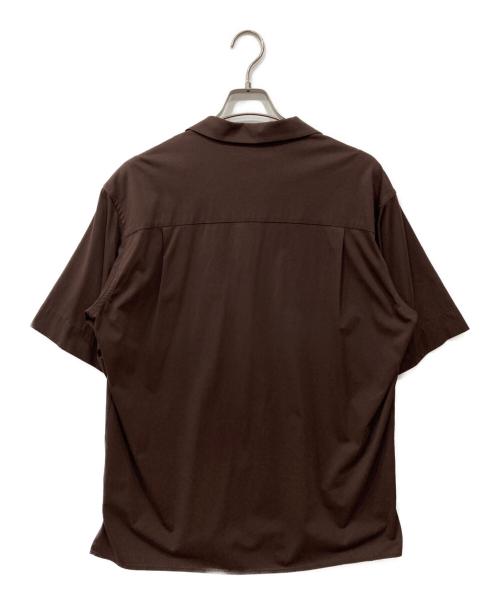 UNITED ARROWS（ユナイテッドアローズ）UNITED ARROWS (ユナイテッドアローズ) スムース オープンカラーシャツ ブラウン サイズ:Lの古着・服飾アイテム