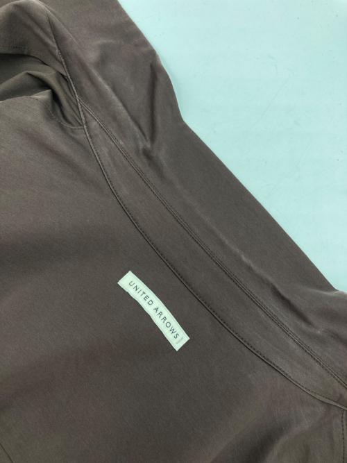 UNITED ARROWS（ユナイテッドアローズ）UNITED ARROWS (ユナイテッドアローズ) スムース オープンカラーシャツ ブラウン サイズ:Lの古着・服飾アイテム