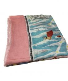 813 ANNALISA GIUNTINI（アナリサ・ジウンティーニ）の古着「シルク混ストール」｜ピンク