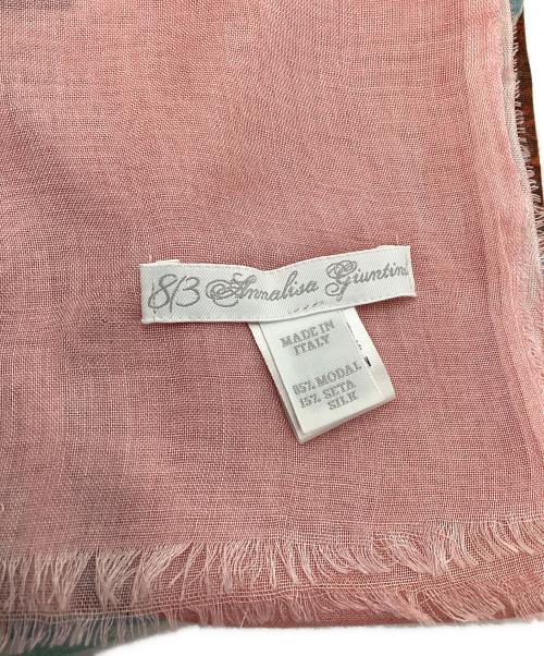 813 ANNALISA GIUNTINI（アナリサ・ジウンティーニ）813 Annalisa giuntini (アナリサ・ジウンティーニ) シルク混ストール ピンクの古着・服飾アイテム