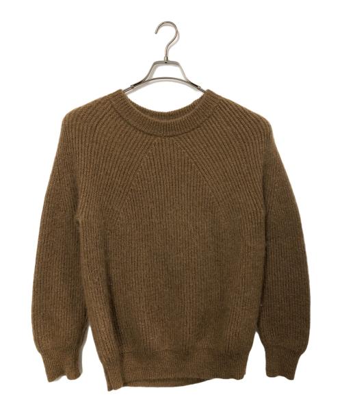 BATONER（バトナ―）BATONER (バトナ―) モヘアクルーネックニット ブラウン サイズ:1の古着・服飾アイテム