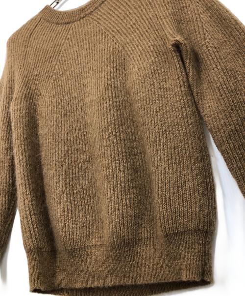 BATONER（バトナ―）BATONER (バトナ―) モヘアクルーネックニット ブラウン サイズ:1の古着・服飾アイテム