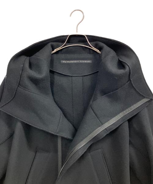 My Beautiful Landlet（マイビューティフルランドレット）My Beautiful Landlet (マイビューティフルランドレット) double beaver hoodie long coat ネイビー サイズ:1の古着・服飾アイテム